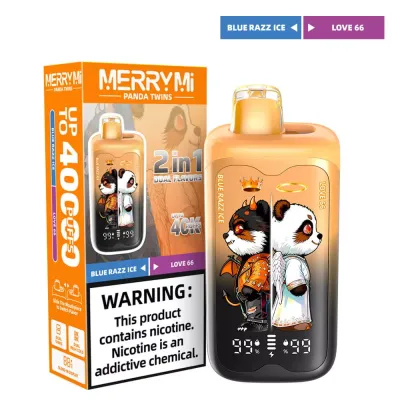 MERRYMi PANDA TWINS 40000 Puffs - Blackberry Cherry Dragon Fruit-Ice - Einweg-E-Zigarette