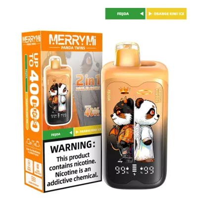 MERRYMi PANDA TWINS 40000 Puffs - Blackberry Cherry Dragon Fruit-Ice - Einweg-E-Zigarette