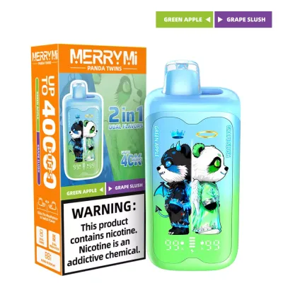MERRYMi PANDA TWINS 40000 Puffs - Green Apple Grape Slush - Disposable Vape