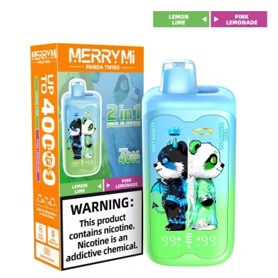 MERRYMi PANDA TWINS 40000 Puffs - Lemon Lime Pink Lemonade - Disposable Vape