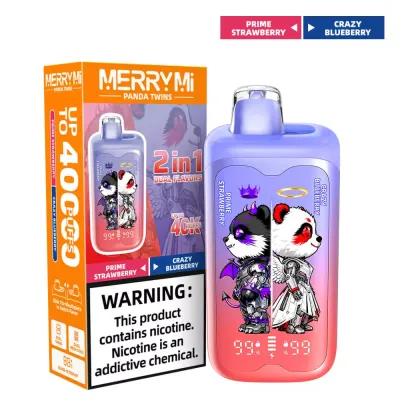 MERRYMi PANDA TWINS 40000 Puffs - Blackberry Cherry Dragon Fruit-Ice - Einweg-E-Zigarette