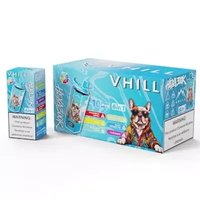 VHILL HEXA 300K Puffs - Rainbow Candy / Lychee Ice /  Fizzy Cherry  / Fresh Mint Mojito / Vanilla Cola / Red Bull Ice / Strawberry Raspberry Cherry Ice - Disposable Vape