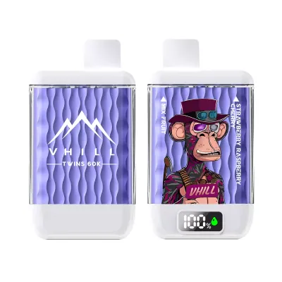 VHILL TWINS 60K Puffs - Strawberry Raspberry Cherry Ice & Mixed Fruit - Disposable Vape VHILL TWINS 60K Puffs - Strawberry Raspberry Cherry Ice & Mixed Fruit - Disposable Vape