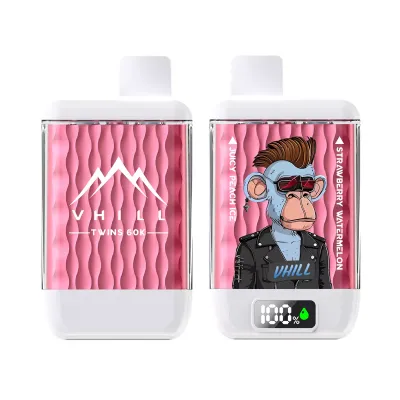 VHILL TWINS 60K Puffs - Strawberry Watermelon & Juicy Peach Ice - Disposable Vape VHILL TWINS 60K Puffs - Strawberry Watermelon & Juicy Peach Ice - Disposable Vape