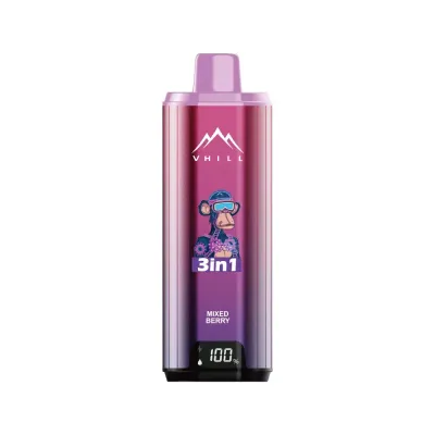 VHILL TRIPLE 90K Puffs - Strawberry Kiwi / Strawberry Vanilla Coke / Mixed Berry - Disposable Vape