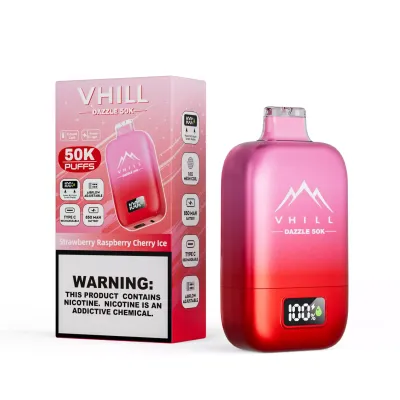 VHILL DAZZLE 50K - 50000 Puffs  Strawberry Raspberry Cherry Ice - Disposable Vape