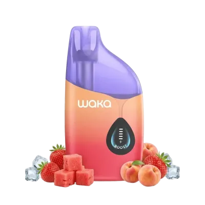WAKA DIVA 60000 Puffs 50mg - Strawberry Watermelon & Peach Ice - Disposable Vape 5% WAKA DIVA 60000 Puffs 50mg - Strawberry Watermelon & Peach Ice - Disposable Vape 5%