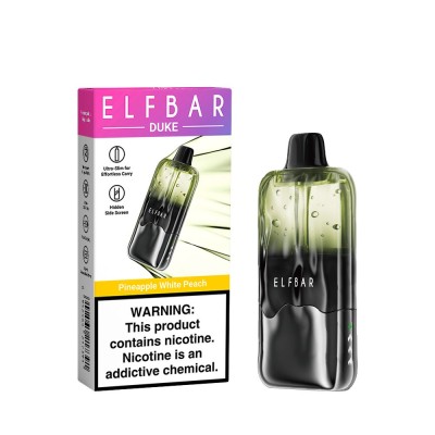 BARRA DE CHOCOLATE ELF BAR DUKE 30K - Piña, Melocotón Blanco 5% BARRA DE CHOCOLATE ELF BAR DUKE 30K - Piña, Melocotón Blanco 5%
