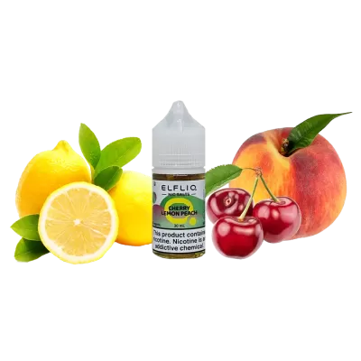 ELFLIQ 50mg 30ml (Cherry Lemon Peach) - E-liquid Nicotine Salt 5% ELFLIQ 50mg 30ml (Cherry Lemon Peach) - E-liquid Nicotine Salt 5%