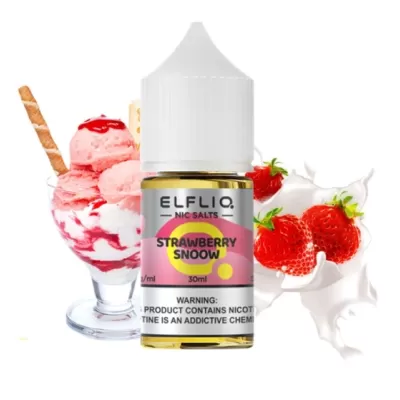 ELFLIQ 50 mg 30 ml (Erdbeer-Schnee) - E-Liquid mit 5 % Nikotinsalz