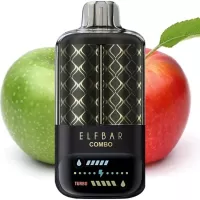 ELF BAR COMBO 25000 - GREEN APPLE AND DOUBLE APPLE SHISHA 5% - RECHARGEABLE ELF BAR COMBO 25000 - GREEN APPLE AND DOUBLE APPLE SHISHA 5% - RECHARGEABLE