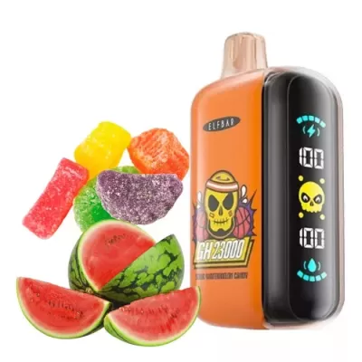 BARRE ELF GH23000 - BONBONS À LA PASTÈQUE ACIDULÉE 5% - RECHARGEABLE BARRE ELF GH23000 - BONBONS À LA PASTÈQUE ACIDULÉE 5% - RECHARGEABLE